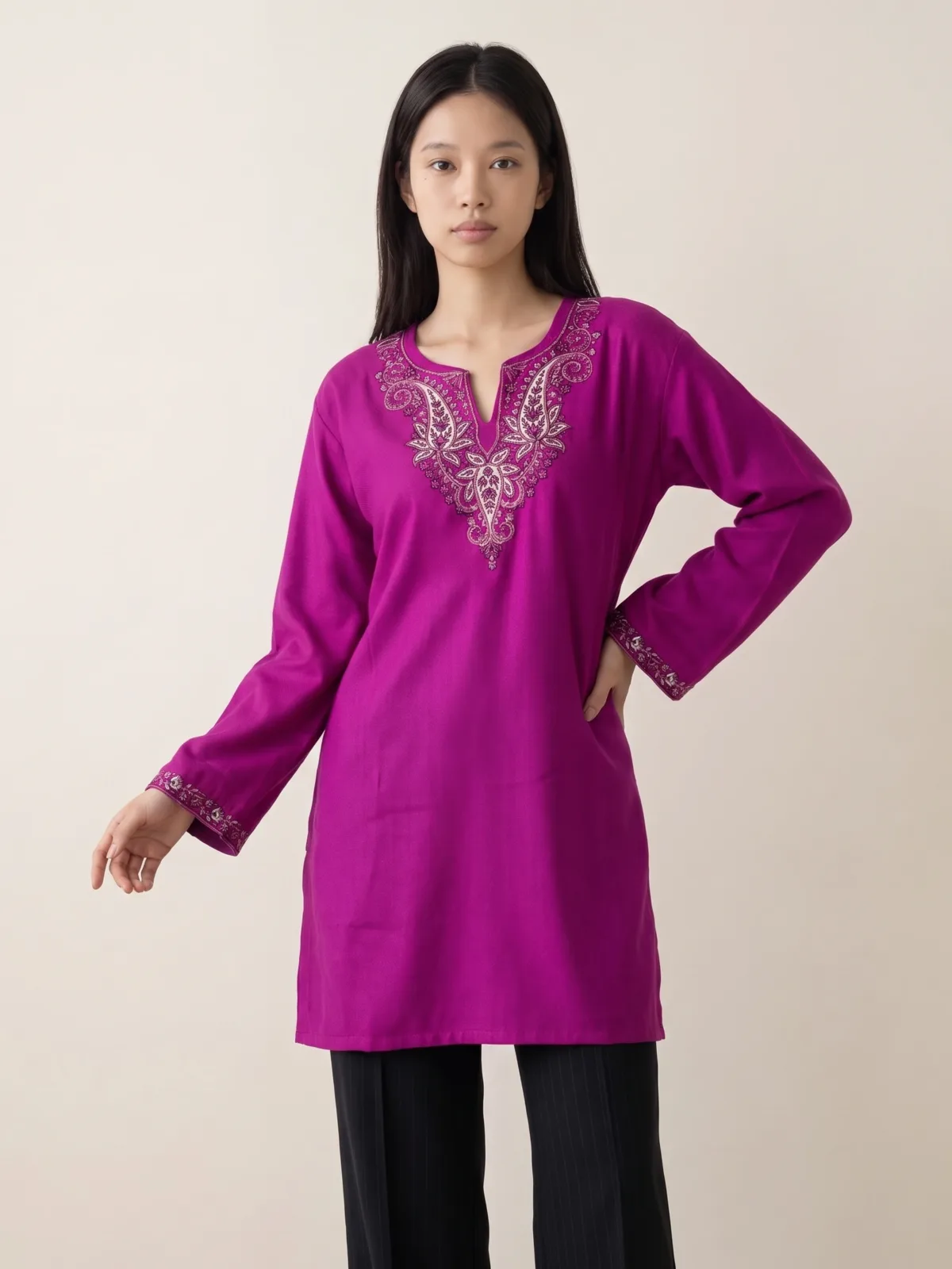 Aurette Vine Kashmiri Short Kurti