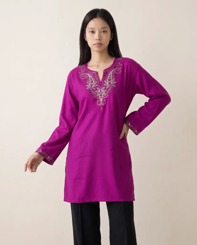 Aurette Vine Kashmiri Short Kurti