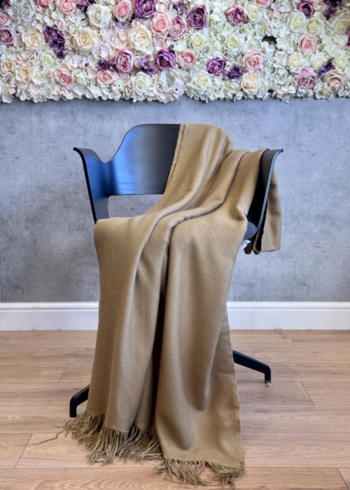Beige Cashmere Throw/Blanket