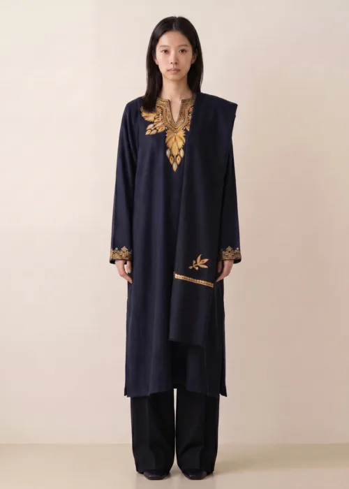 Golden Veins Kashmiri Tilla Work Pheran