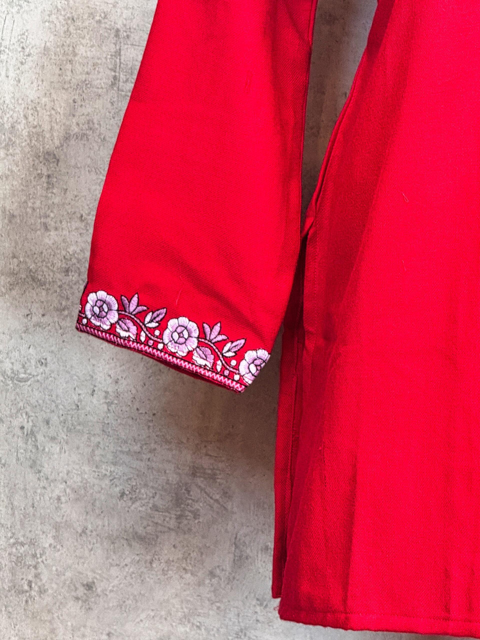 IMG_8065-scaled-700x933 Naqqashi Bloom Kashmiri Short Kurti - Image 2