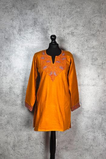 Golden Meadow Kashmiri Short Kurti