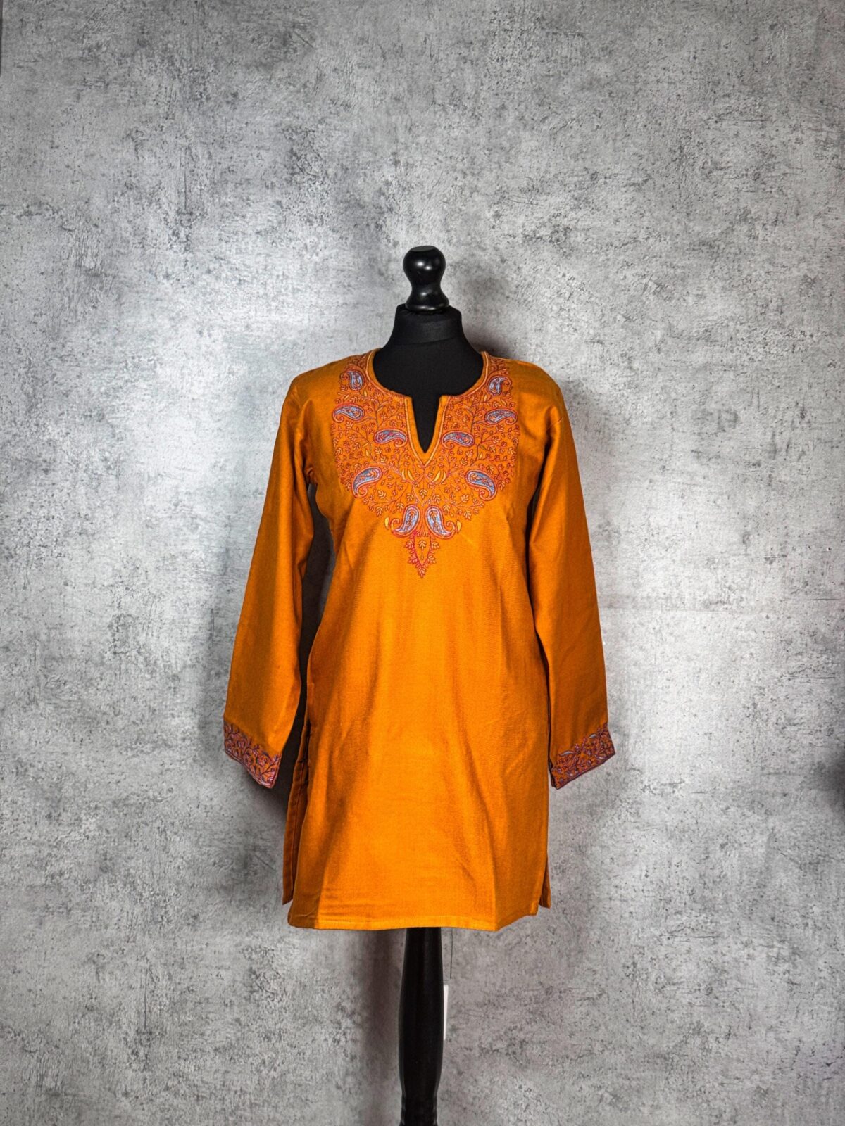 Golden Meadow Kashmiri Short Kurti