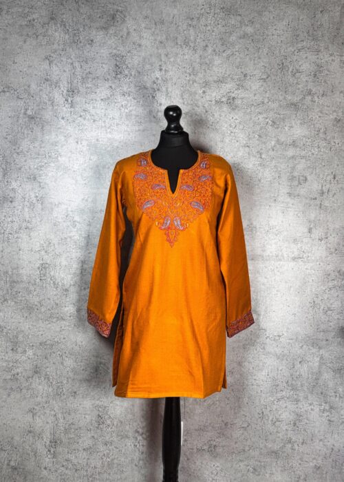 Golden Meadow Kashmiri Short Kurti