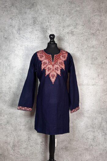 Midnight Fern Kashmiri Short Kurti