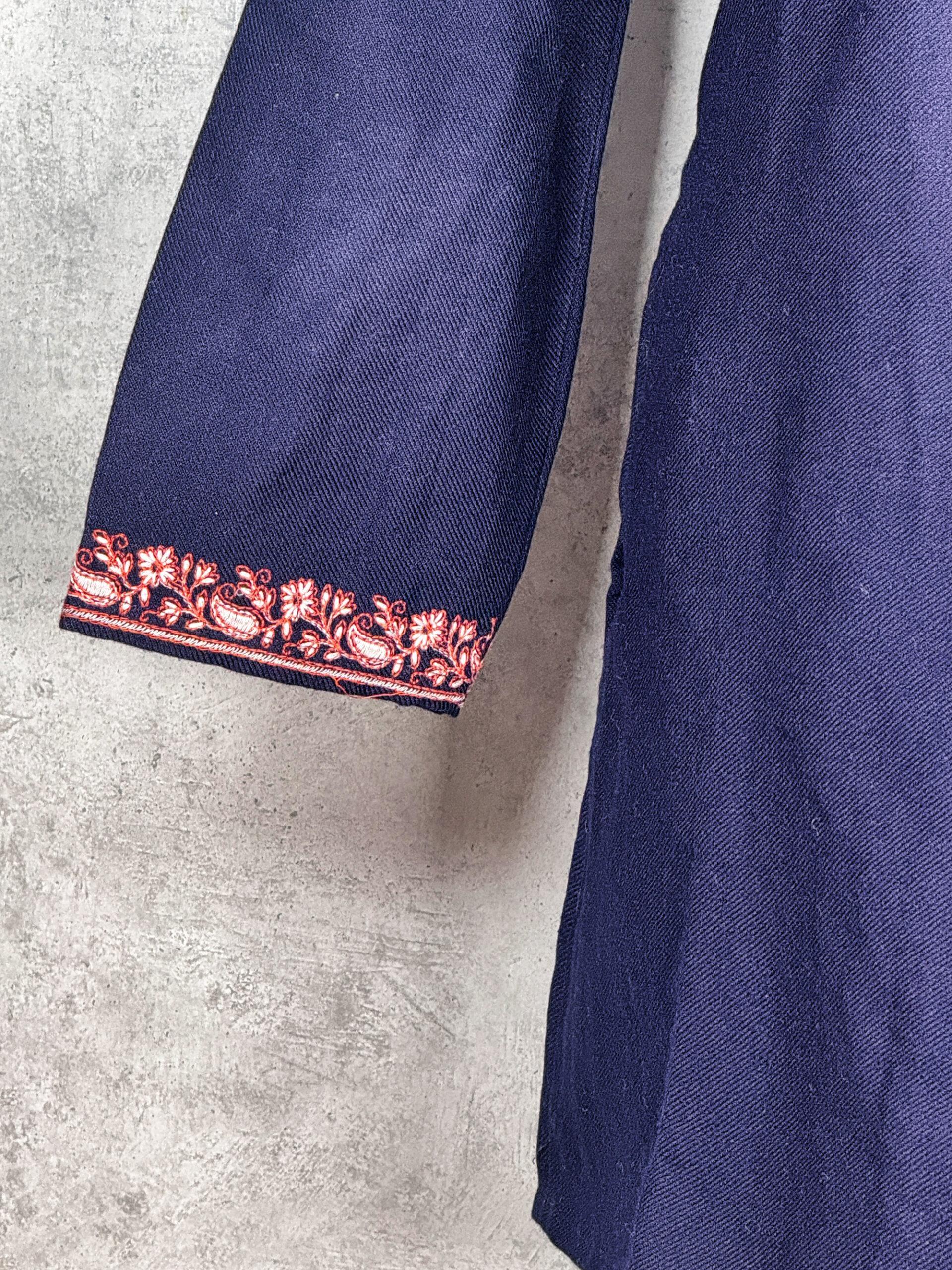 IMG_8089-scaled-700x933 Midnight Fern Kashmiri Short Kurti - Image 2