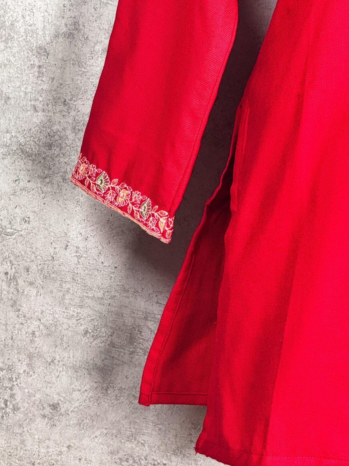Crimson Garden Kashmiri Short Kurti