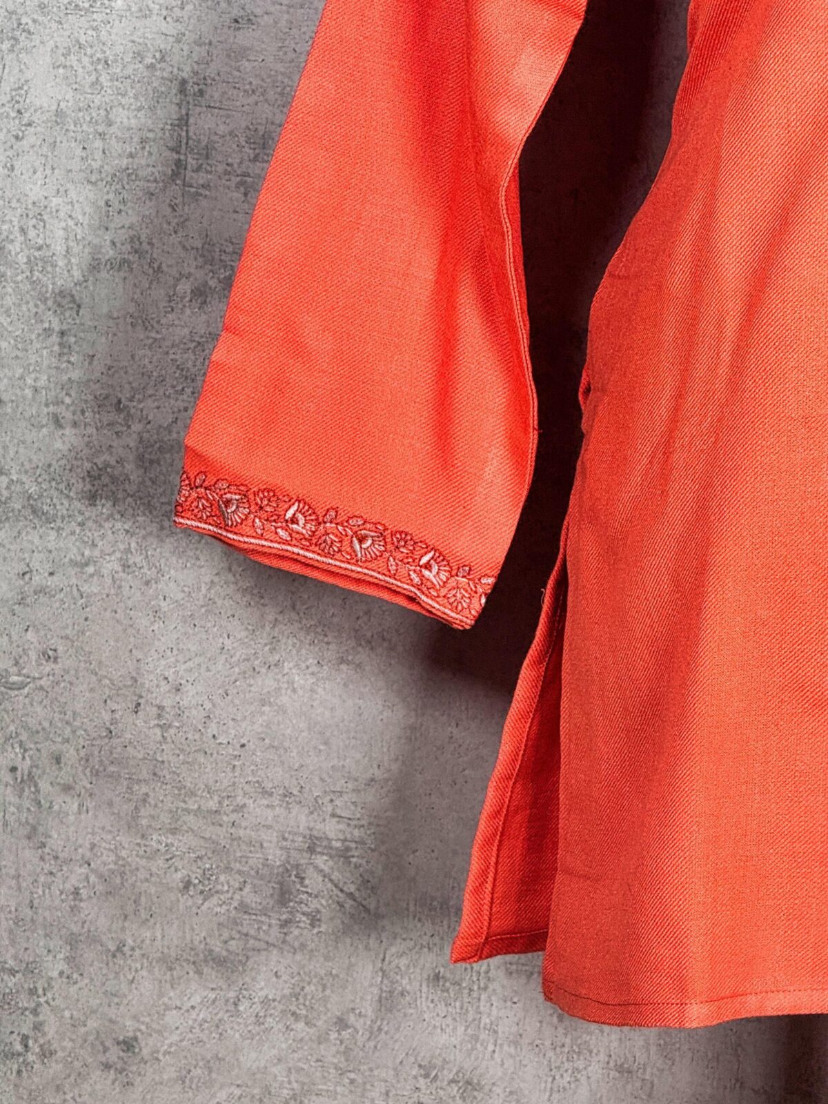 Coral Blossom Kashmiri Short Kurti