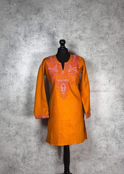 Marigold Reverie Kashmiri Short Kurti