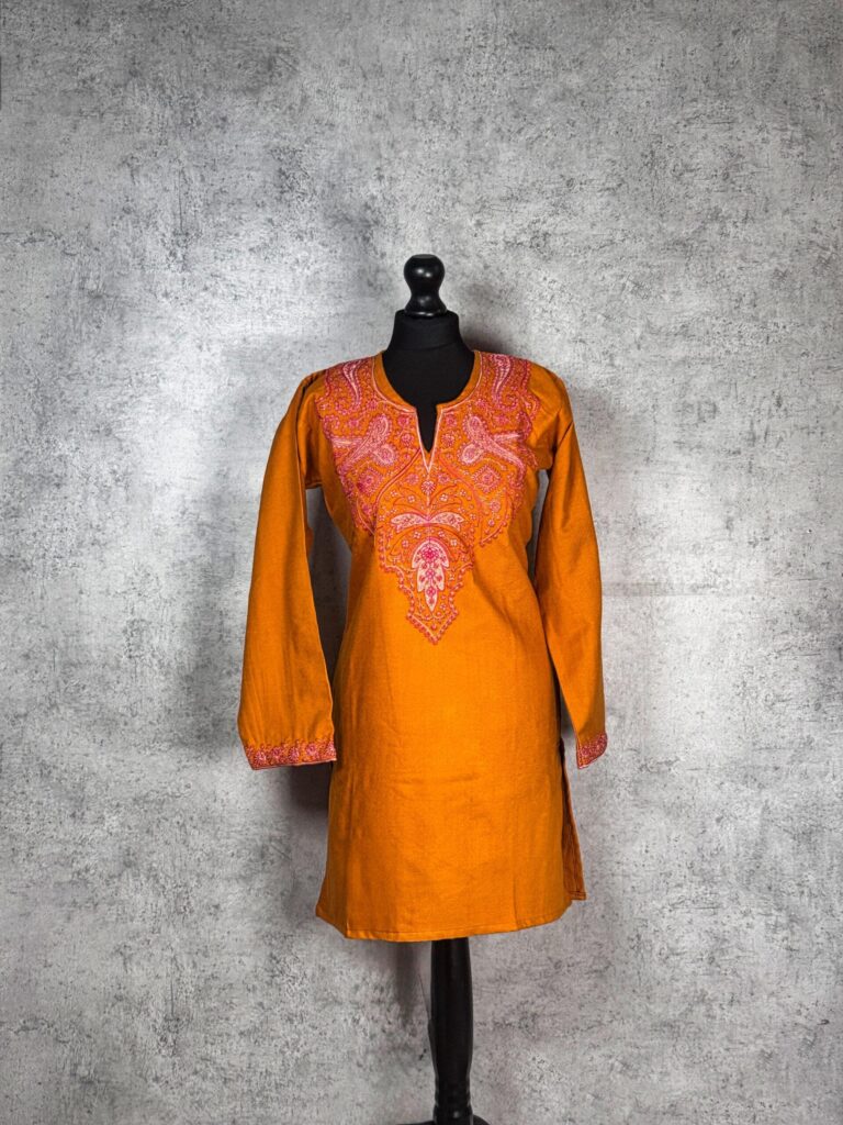 Marigold Reverie Kashmiri Short Kurti