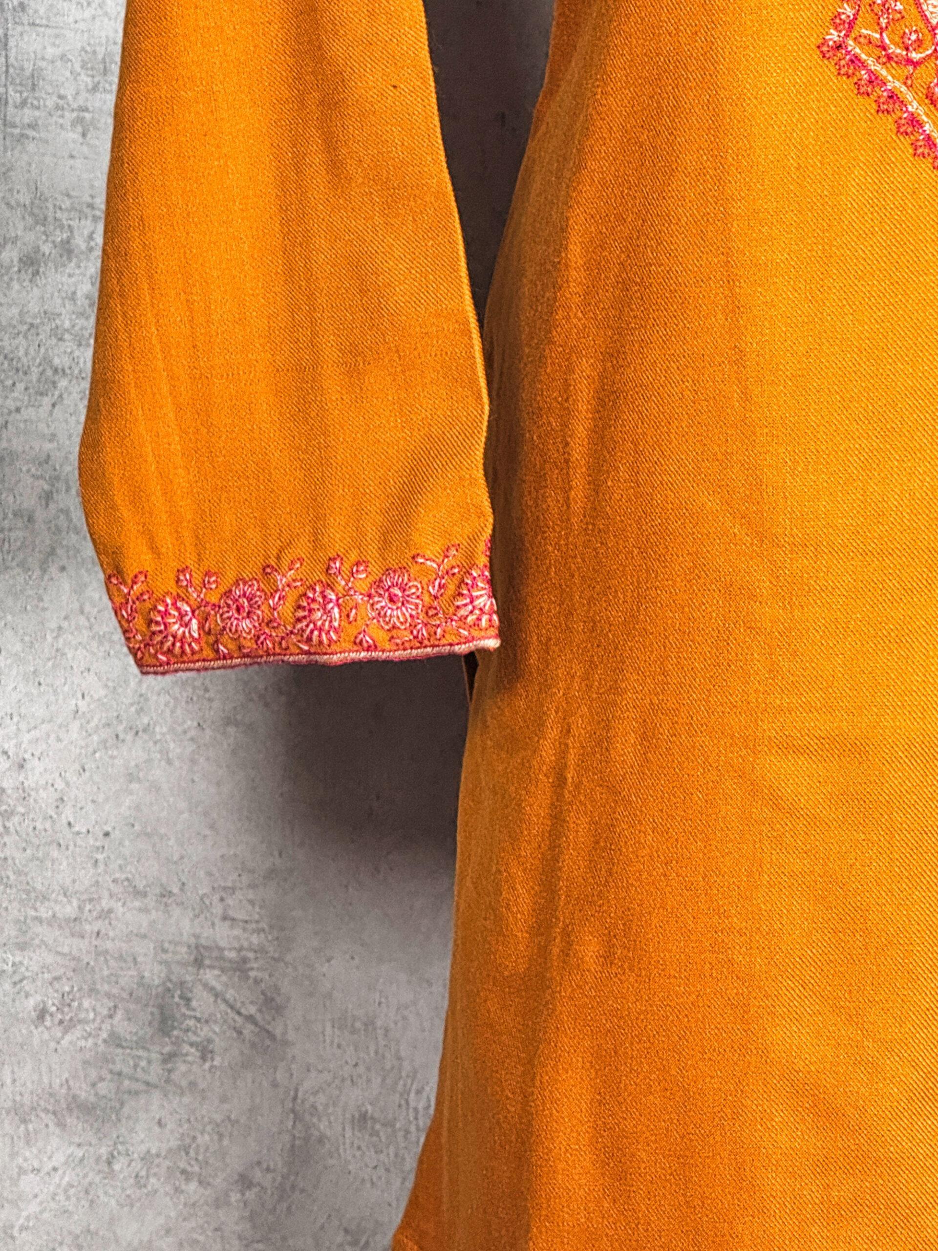 IMG_8115-scaled-700x933 Marigold Reverie Kashmiri Short Kurti - Image 2