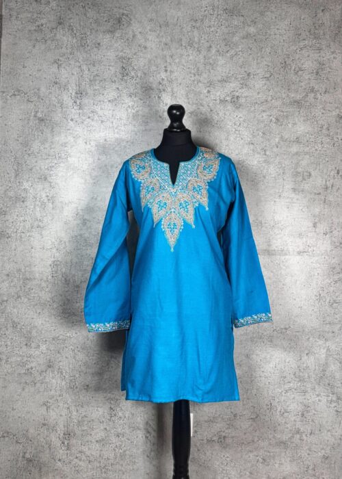 Celestial Fern Kashmiri Short Kurti