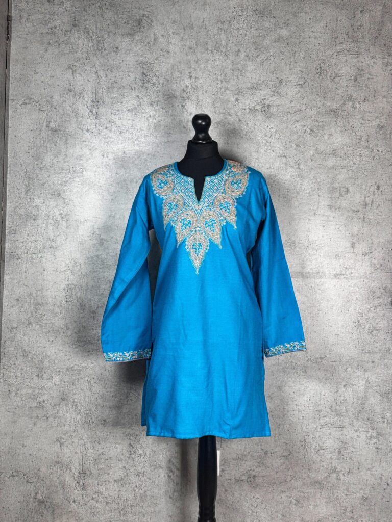 Celestial Fern Kashmiri Short Kurti