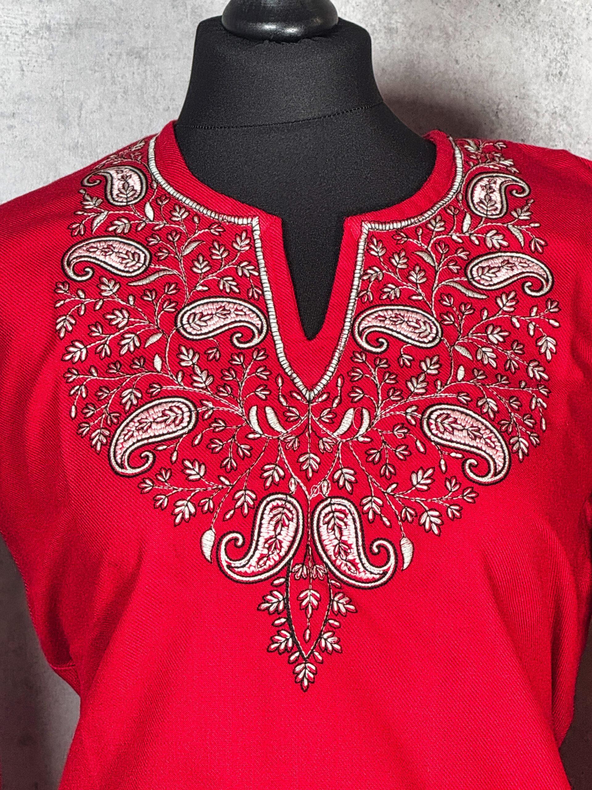 IMG_8142-scaled-700x933 Mehrab Bloom Kashmiri Kurti - Image 3