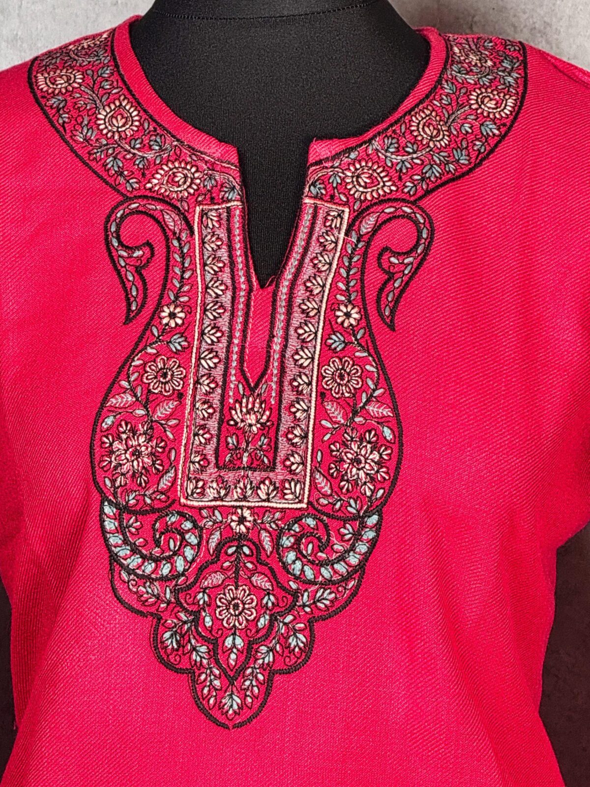 Velour Vine Kashmiri Short Kurti