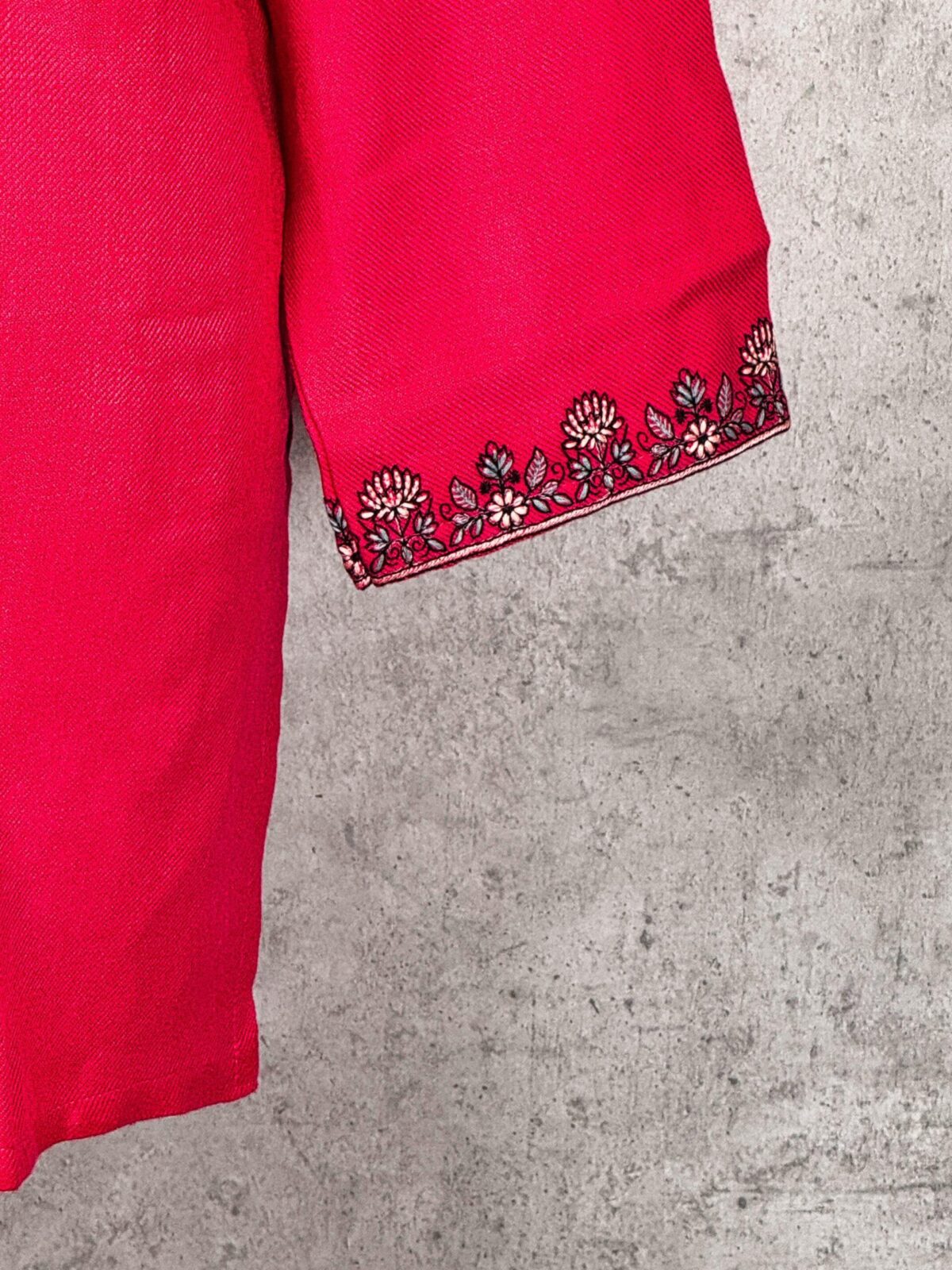 Velour Vine Kashmiri Short Kurti