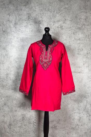 Velour Vine Kashmiri Short Kurti