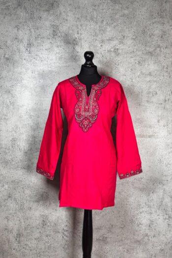 Velour Vine Kashmiri Short Kurti