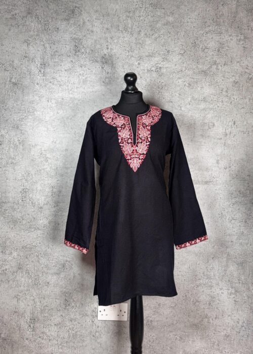 Nocturne Bloom Kashmiri Short Kurti