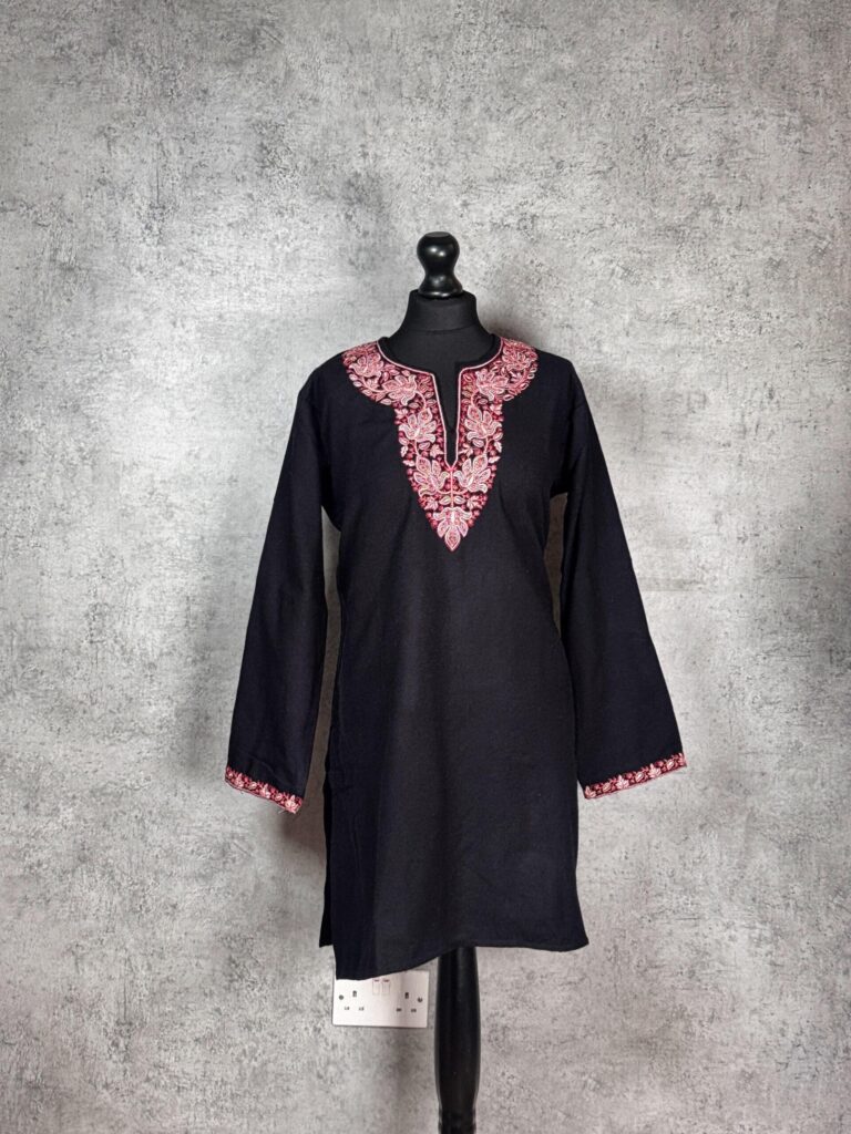 Nocturne Bloom Kashmiri Short Kurti