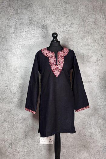 Nocturne Bloom Kashmiri Short Kurti