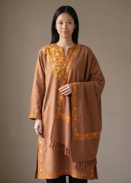 Khizaan-e-Zar Aari Embroidered Wool Pheran