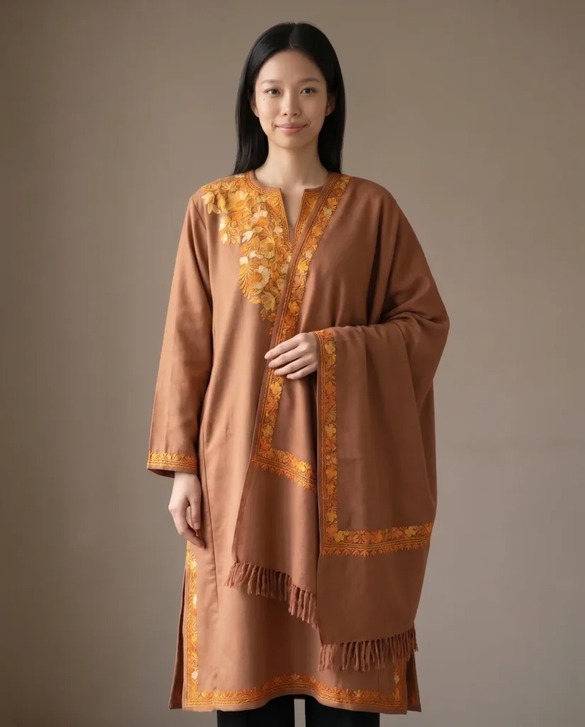 Khizaan-e-Zar Aari Embroidered Wool Pheran
