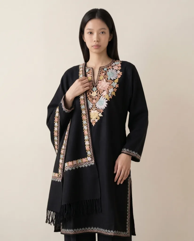 Sukoon-e-Shab Aari Embroidered Wool Pheran
