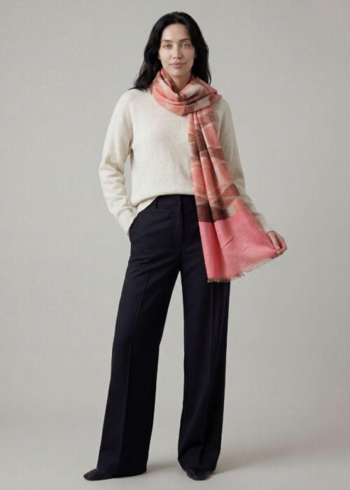 Heritage Pashmina® Rose Bloom Kashmiri Ikat Scarf