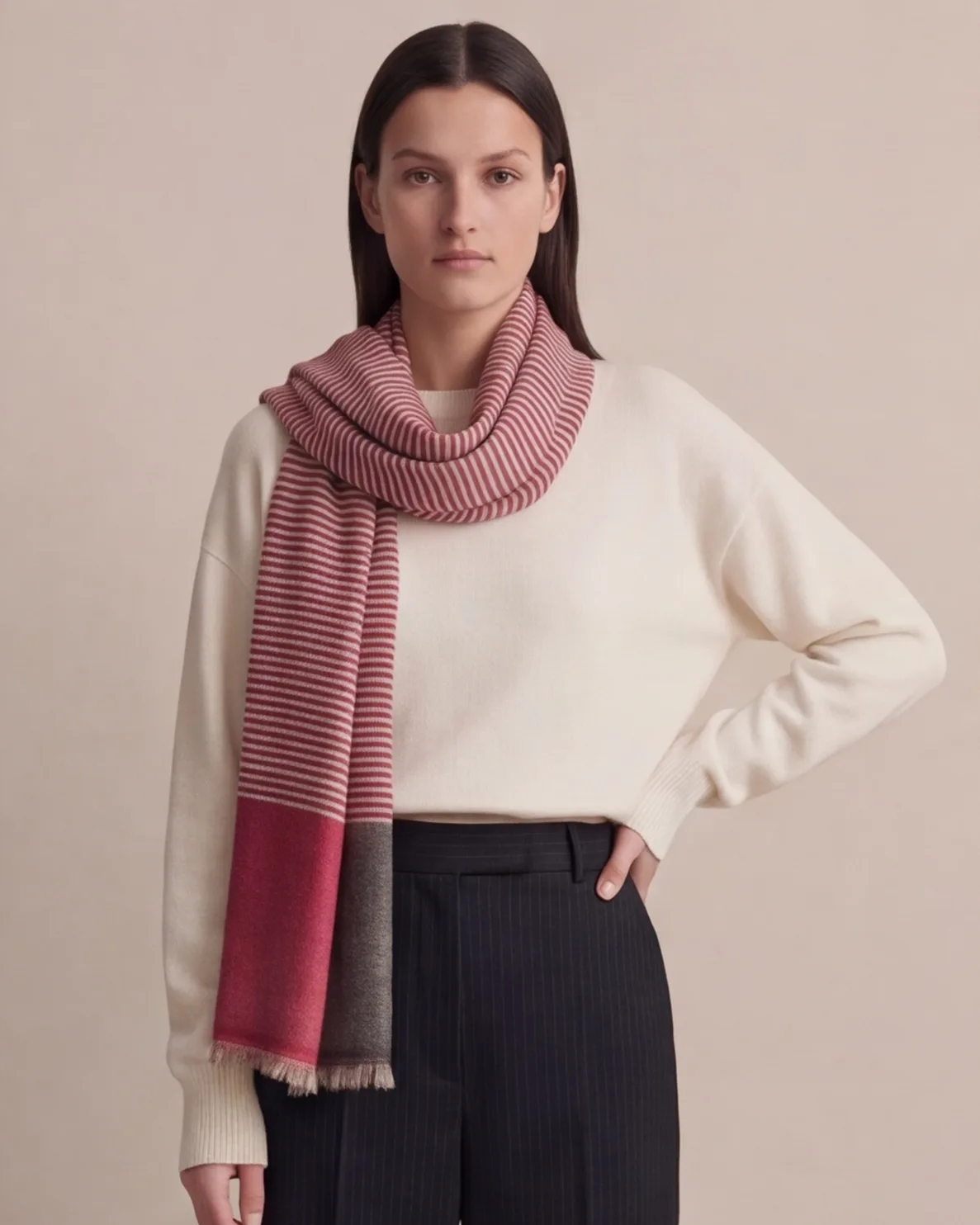 Heritage Pashmina® Deodar Pinstripe Handwoven Scarf