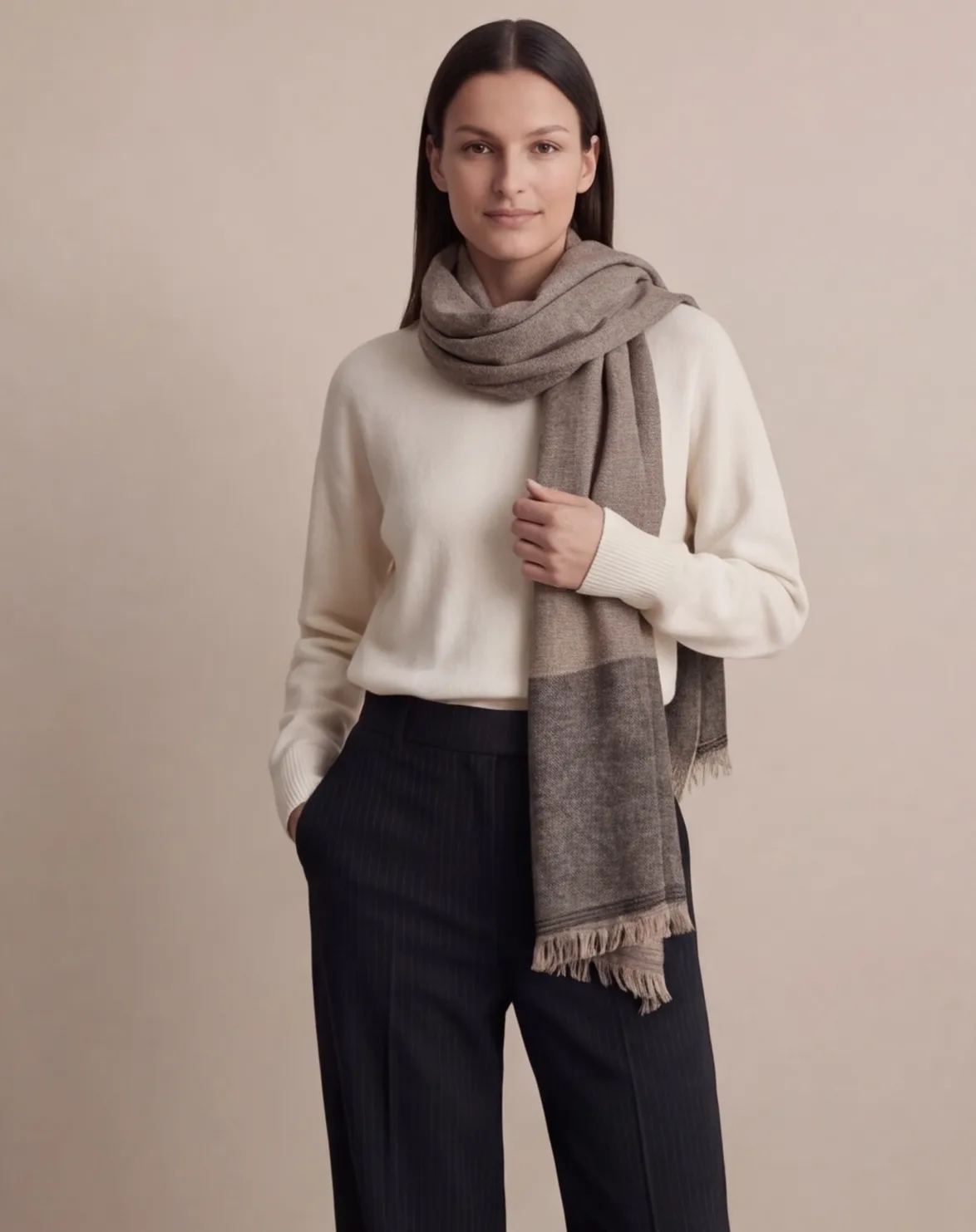 Heritage Pashmina® Sabr Shadow Handwoven Scarf