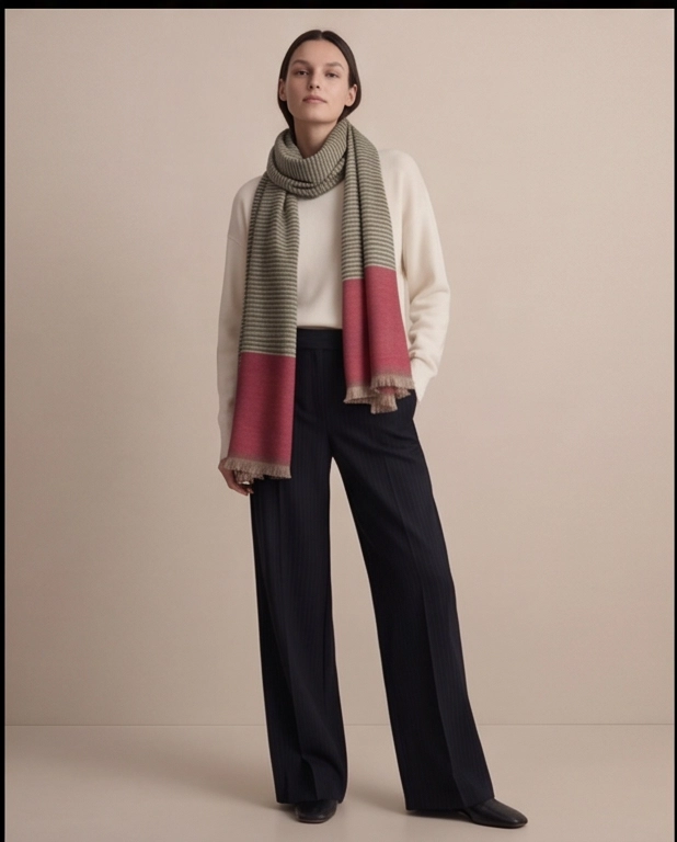 Heritage Pashmina® Gulnaar Meadowline Handwoven Scarf