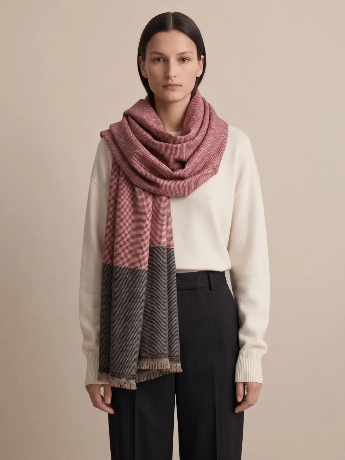 Heritage Pashmina® Sahar Charcoal Handwoven Scarf
