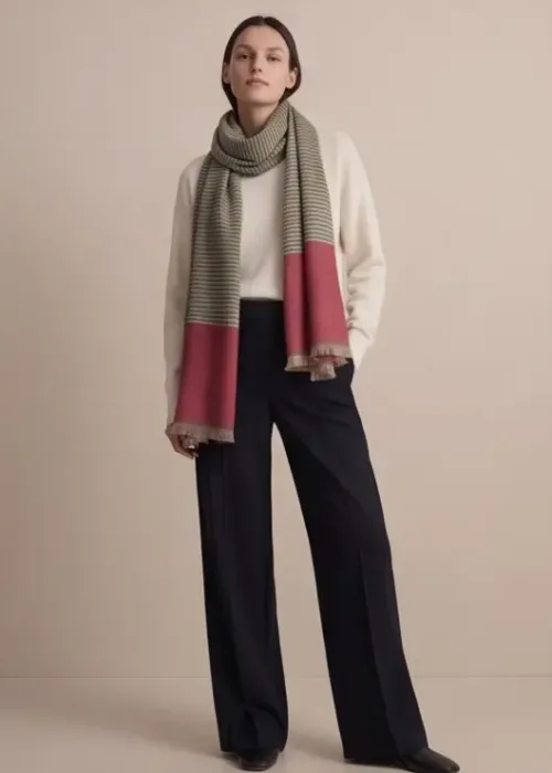 Heritage Pashmina® Gulnaar Meadowline Handwoven Scarf