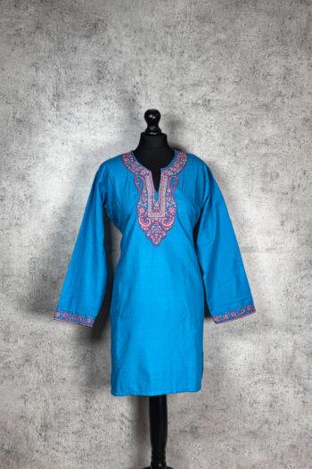 Elaris Blue Kashmiri Short Kurti
