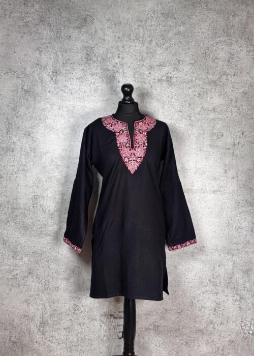 Obsidian Rosé Kashmiri Short Kurti
