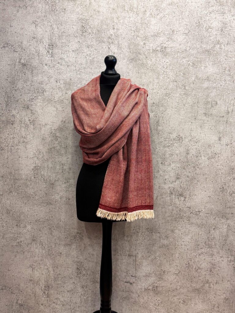 Heritage Pashmina® Rustwood Herringbone Kashmiri Cashmere Scarf