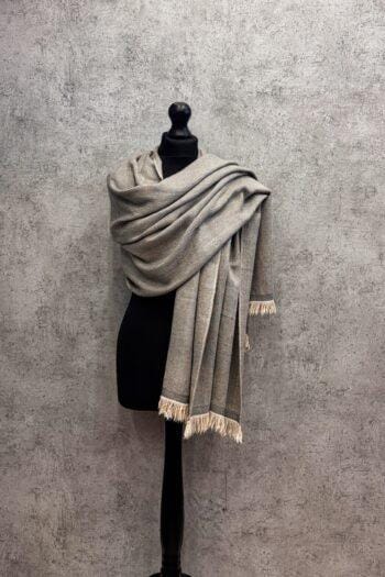 Heritage Pashmina® Stone Mist Cashmere Scarf