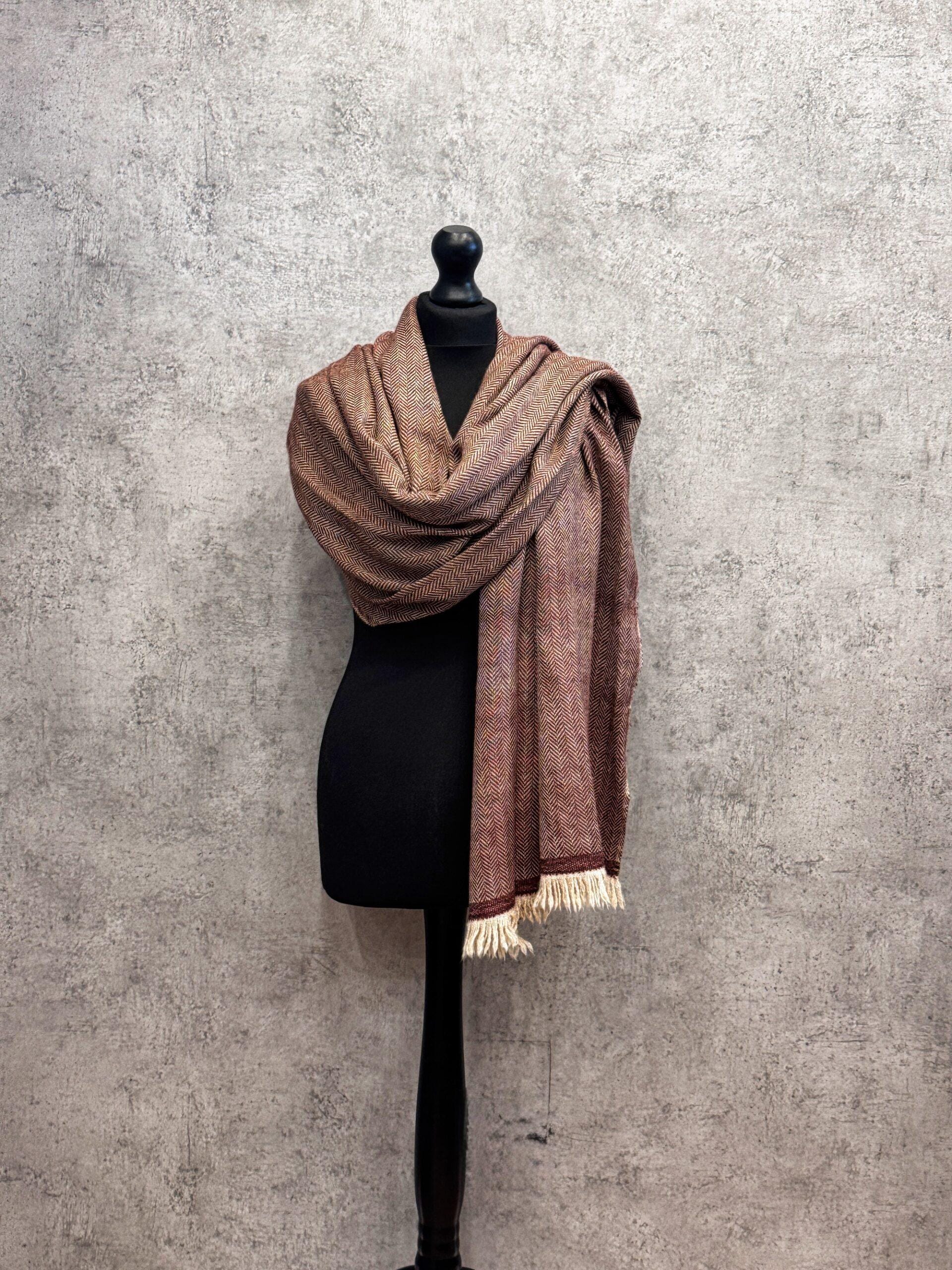 IMG_9101-700x933 Heritage Pashmina® Walnut Ember Cashmere Scarf