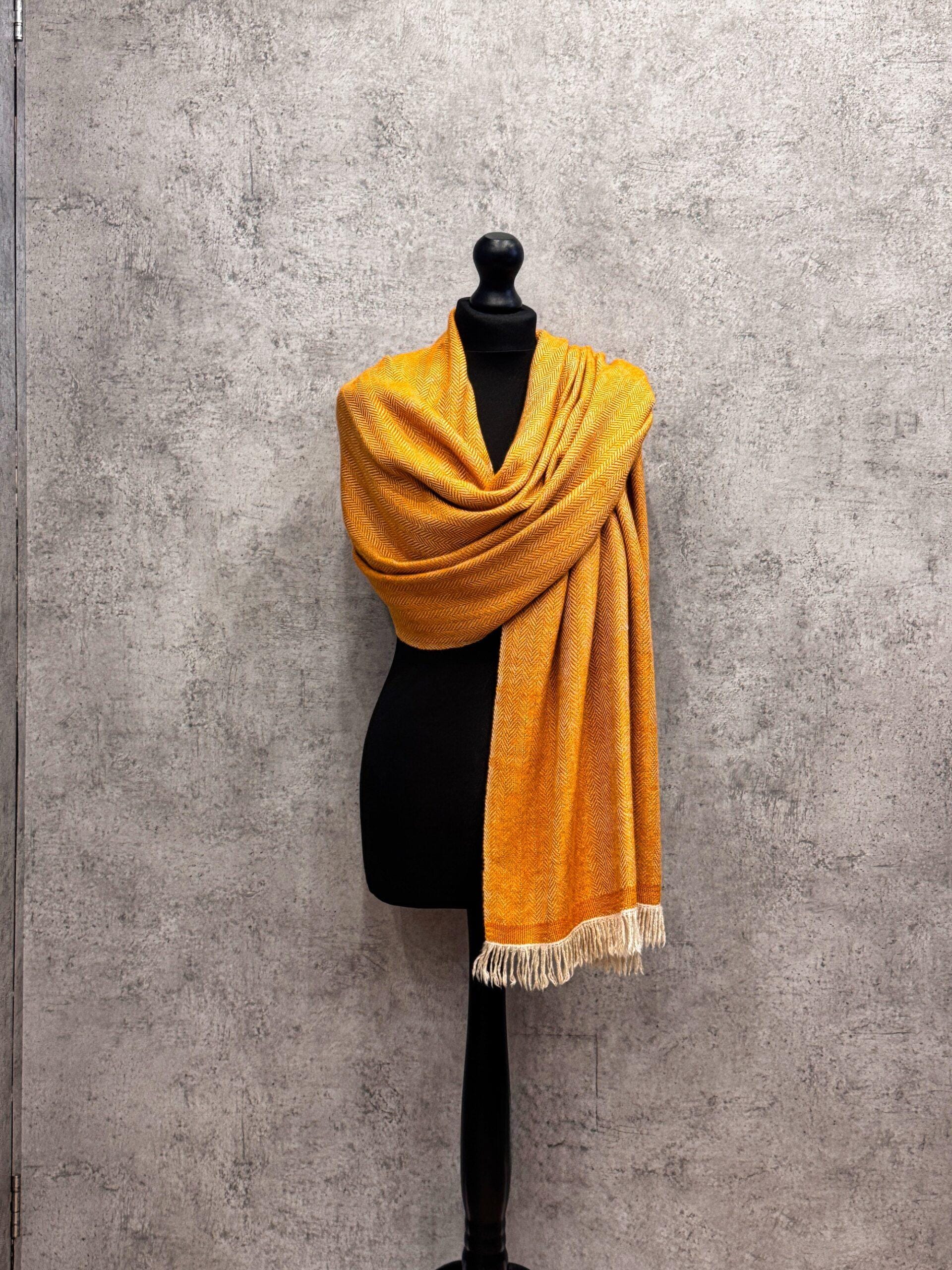 IMG_9103-700x933 Heritage Pashmina® Sunlit Herringbone Cashmere Scarf