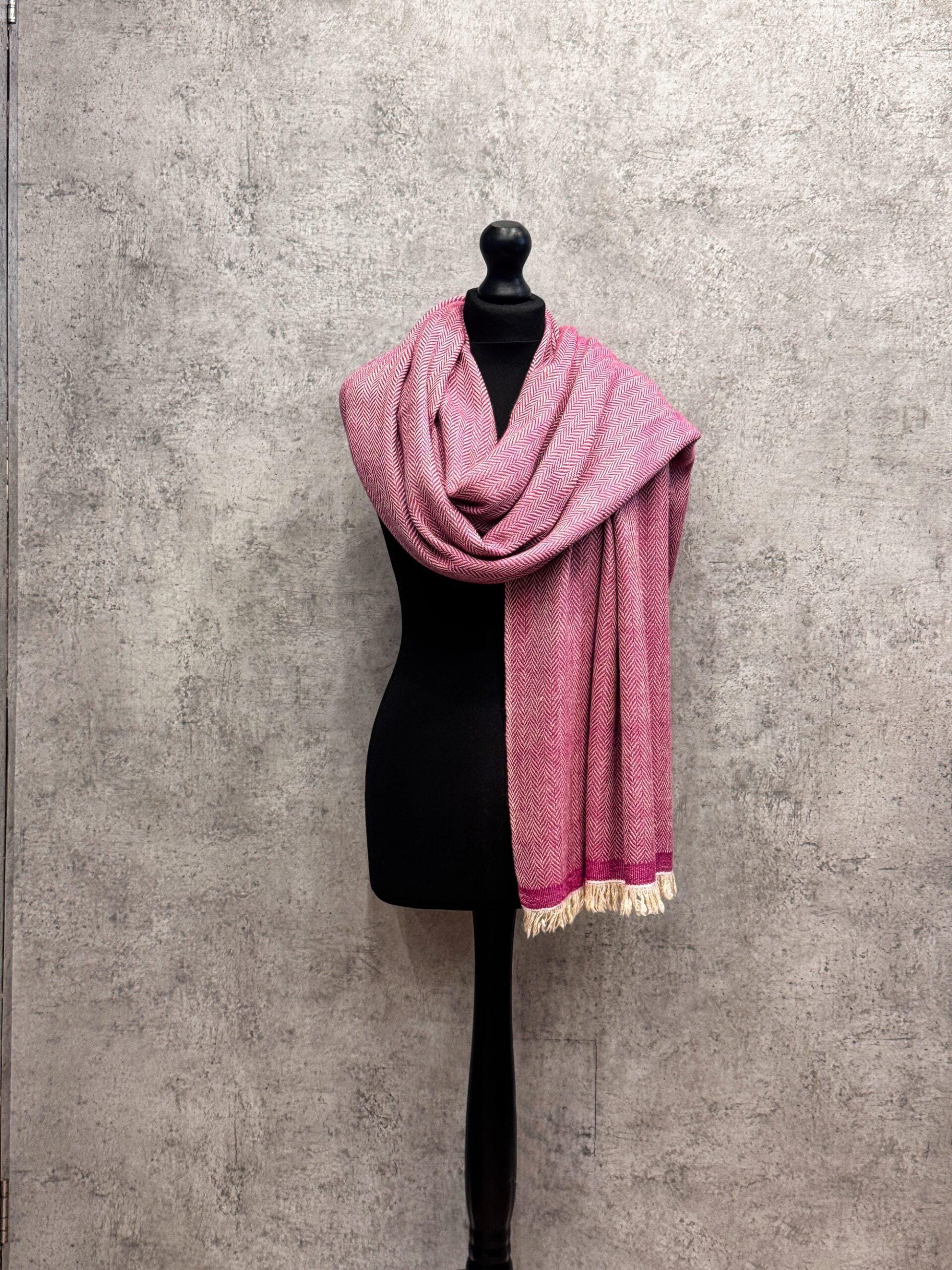 IMG_9104-700x933 Heritage Pashmina® Rosewood Mist Kashmiri Cashmere Scarf