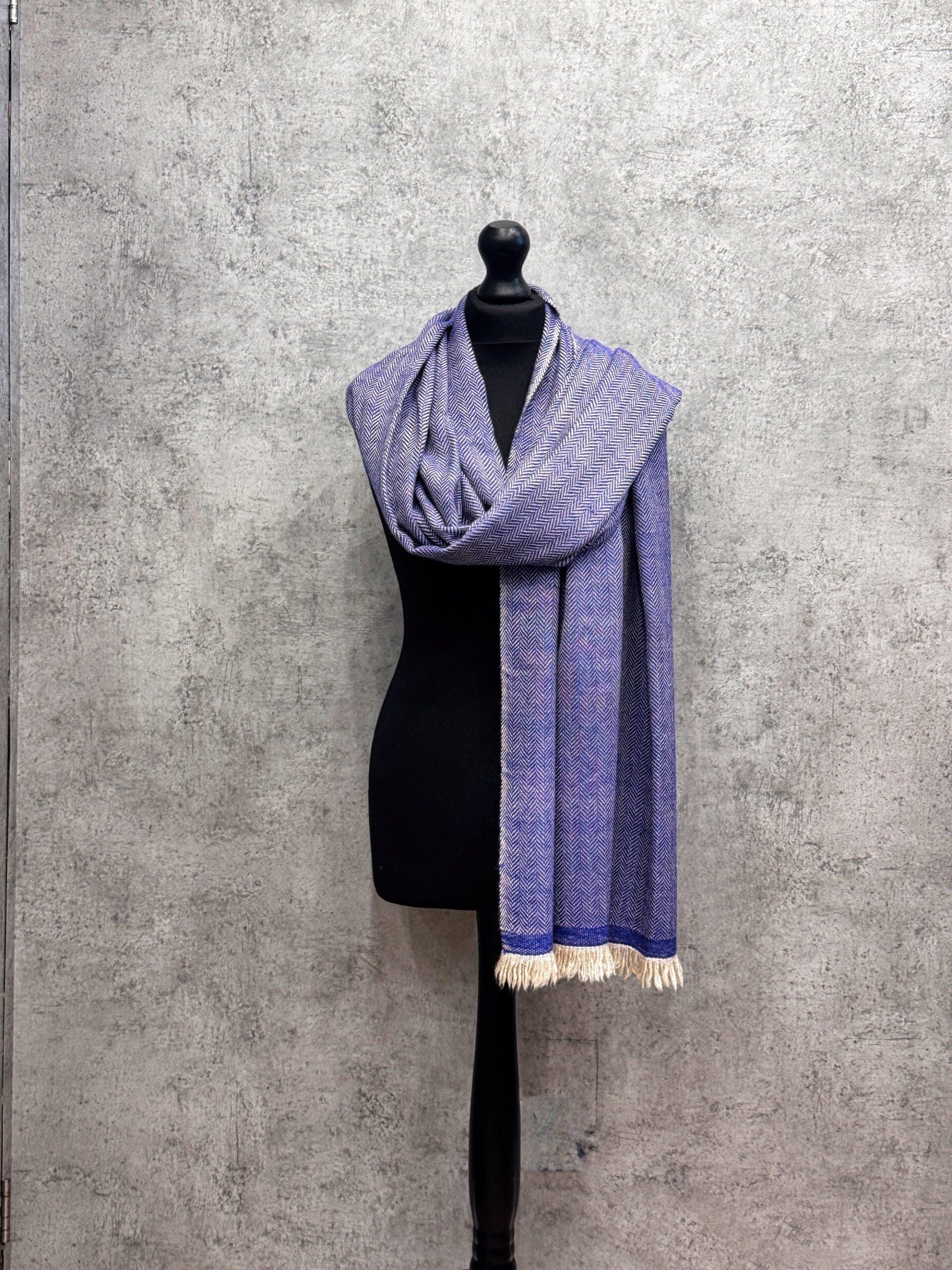 IMG_9106-1-700x933 Heritage Pashmina® Frosty Herringbone Cashmere Scarf