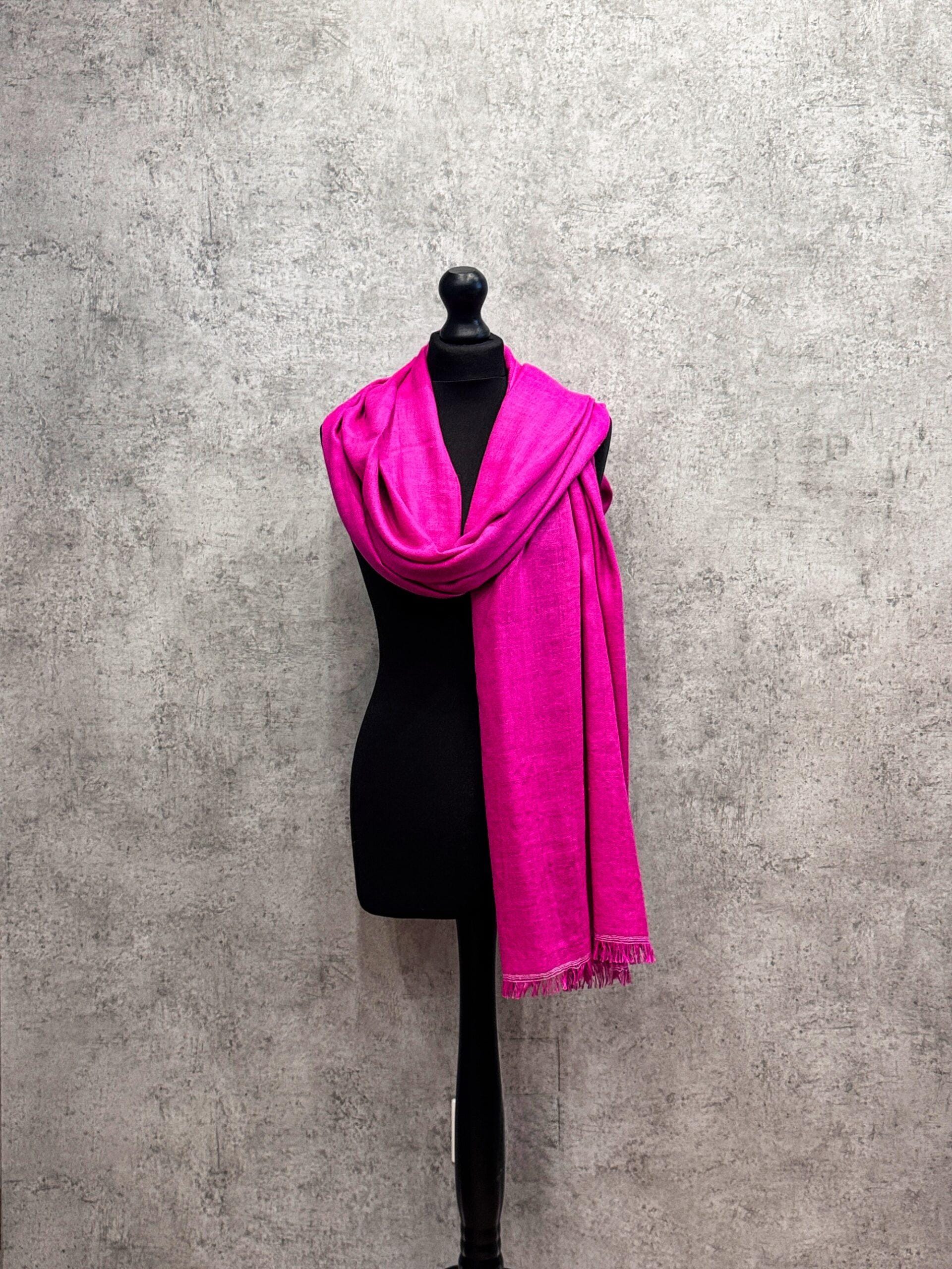 IMG_9120-scaled-700x933 Heritage Pashmina® Gulbahaar Fuchsia Pashmina Scarf