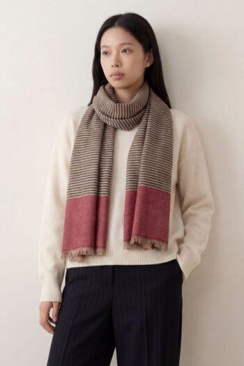 Heritage Pashmina® Surkh Kinara Handwoven Scarf