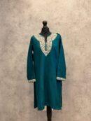 Zewar e Neelam Kashmiri Acro Wool Needle Kurti in Teal