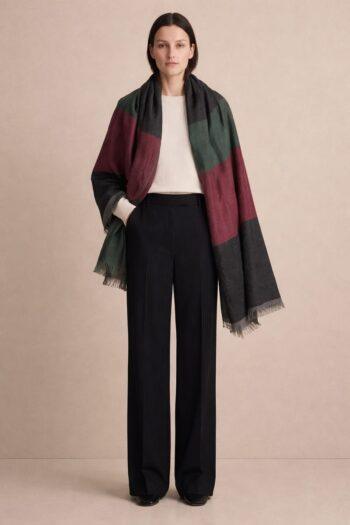 Heritage Pashmina Sarhad Breeze Handwoven Scarf in Cream