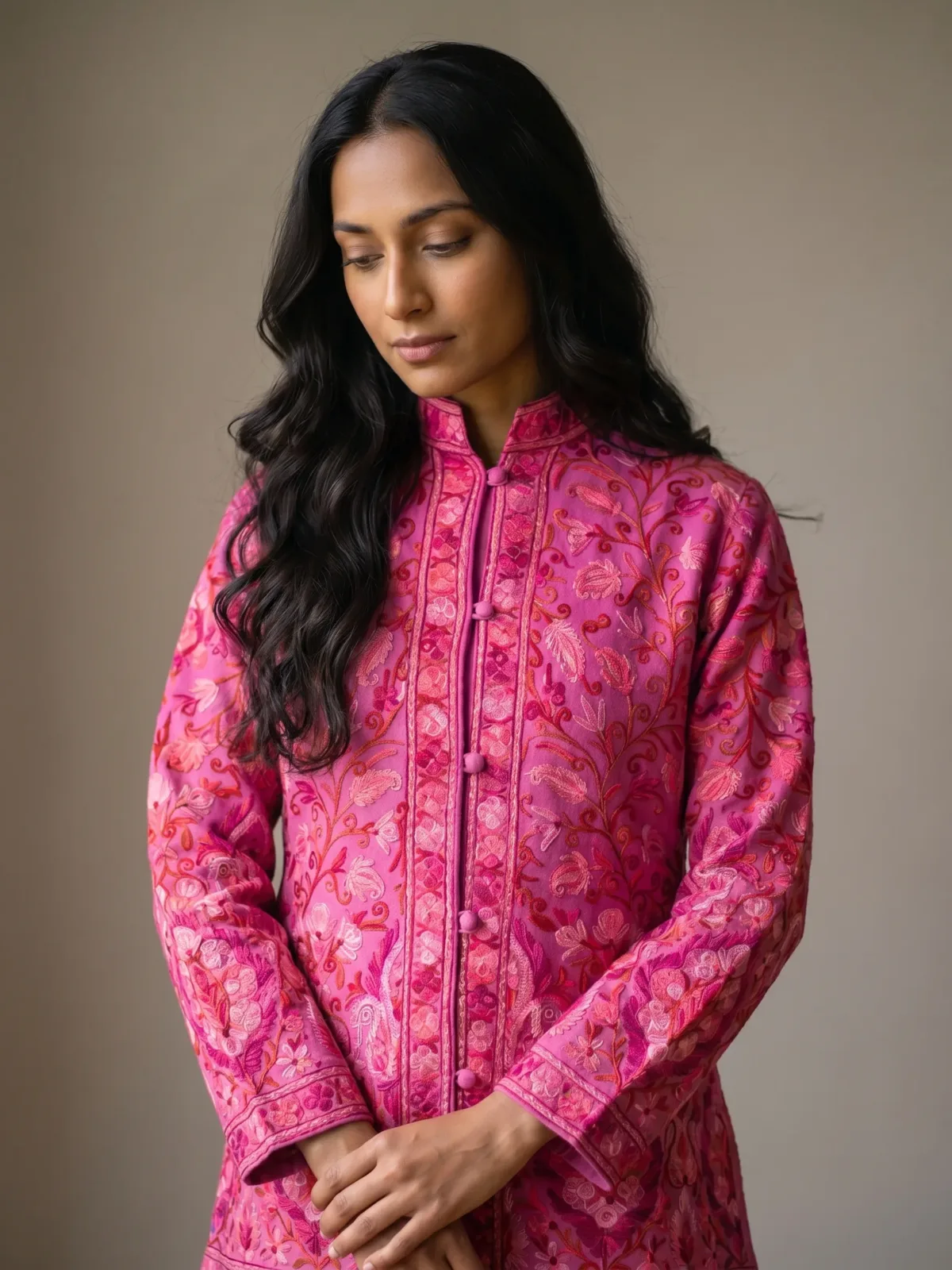 Embrace of Bloom Kashmiri Short Woollen Jacket