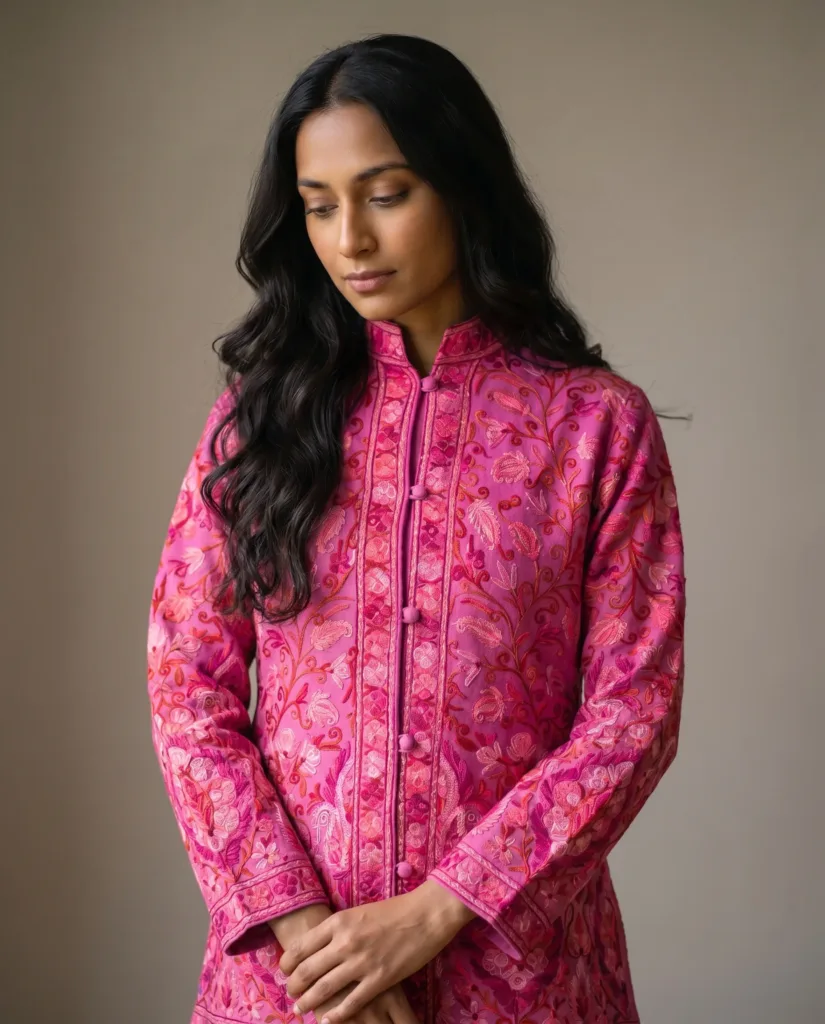 Embrace of Bloom Kashmiri Short Woollen Jacket