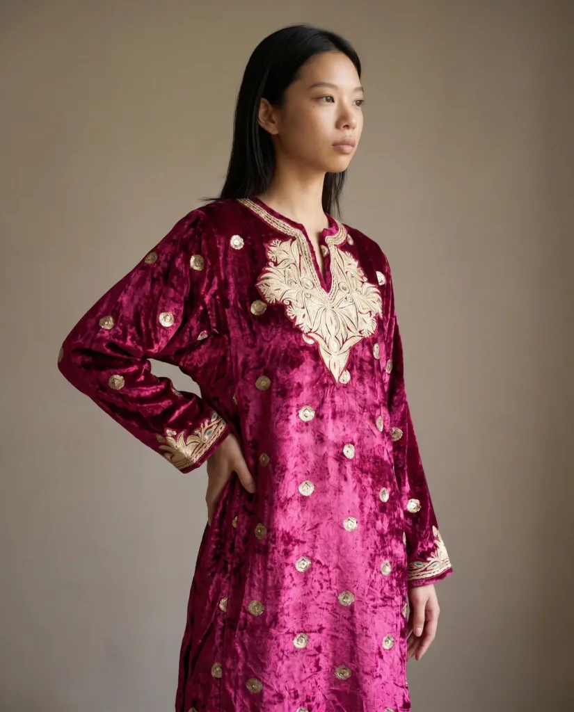 Gulzar-e-Zar Kashmiri Velvet Pheran Set