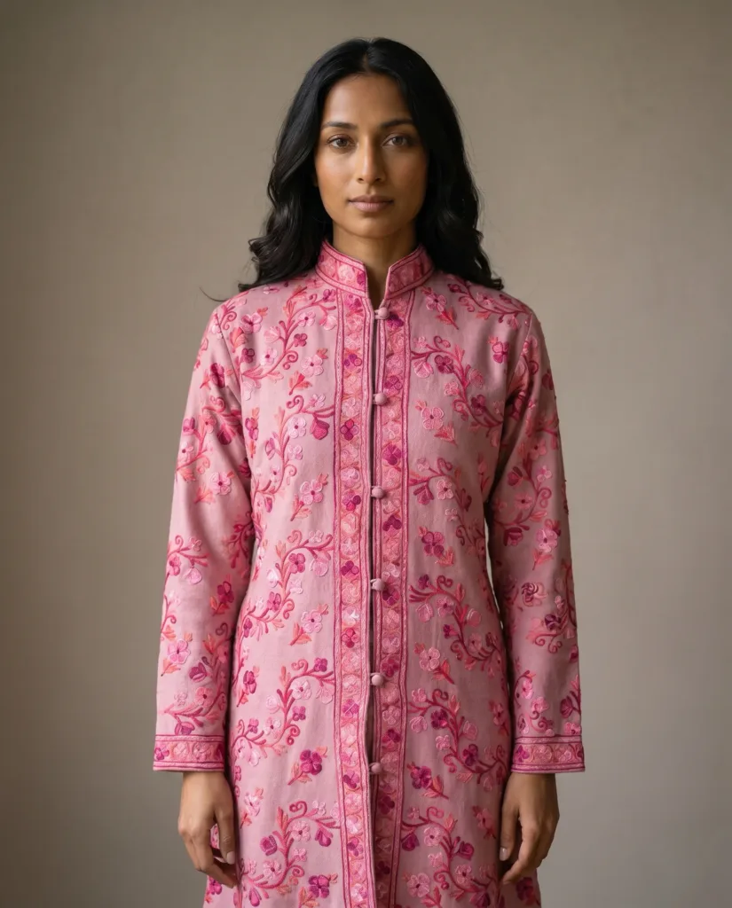 The Blush Valley Kashmiri Long Woollen Jacket